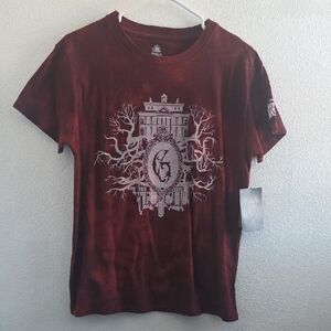 Women's Disney Haunted Mansion Shirt Maroon Size L